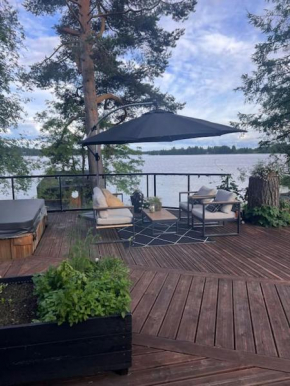 Large house with private beach near Jyväskylä